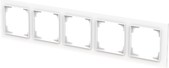 ABB 5 set frame, white matt Busch-art linear 1725-44M-500 2CKA001754A4874 | Elektrika.lv